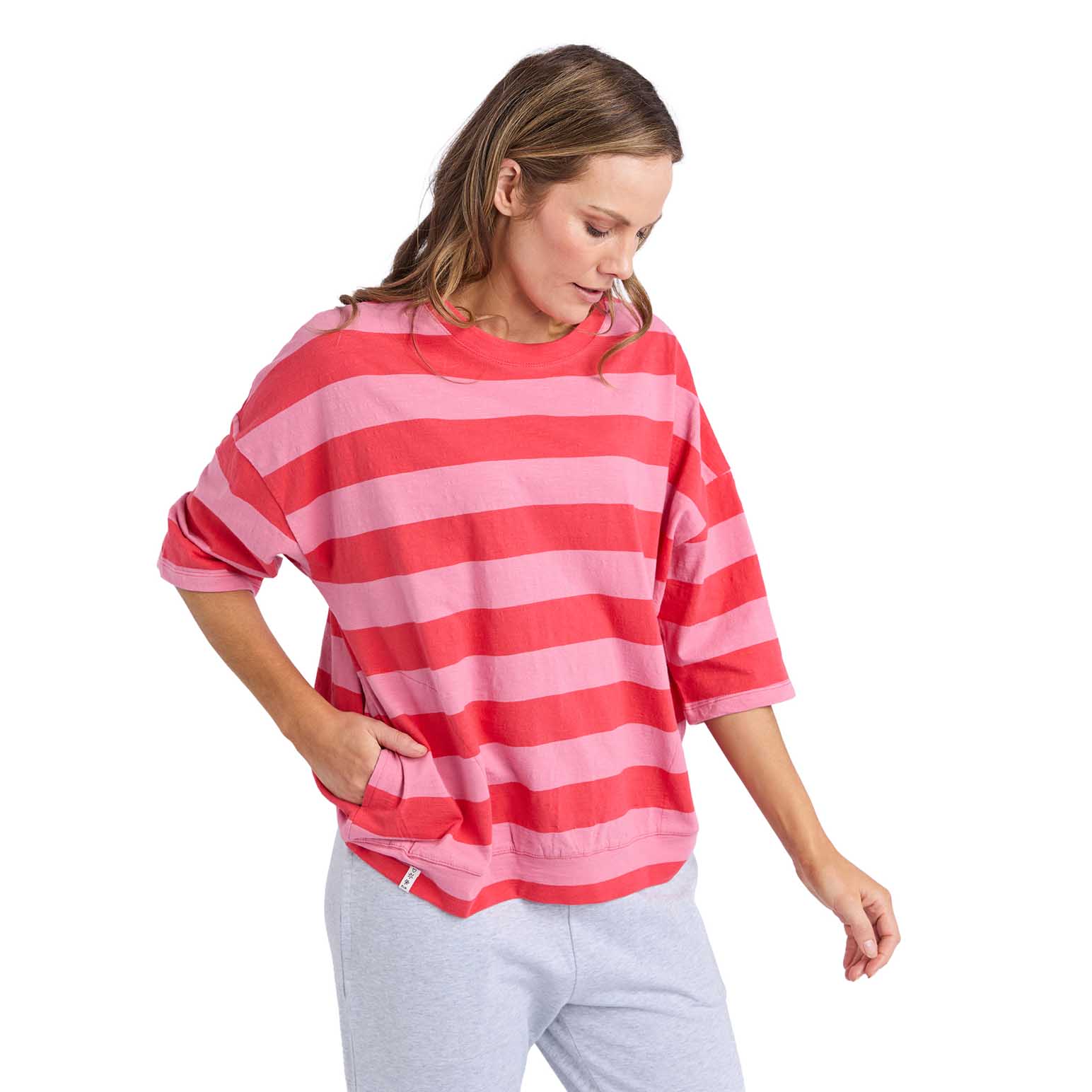 ELM Mazie Block Stripe Sweatshirt